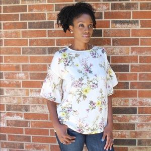Ivory Floral Top
